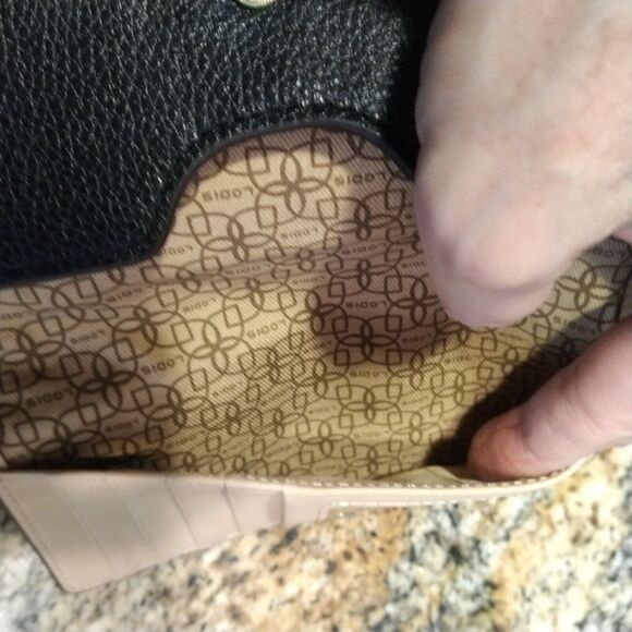 Lodis Bifold Wallet Black Genuine Pebbled Leather Credit Card Case Purse EUC - Picture 6 of 7